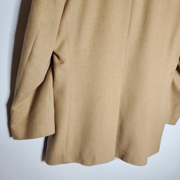 Jos A Bank Tan 100% Camel Hair 2 button blazer Size 44 long ***Flawed - Picture 10 of 11